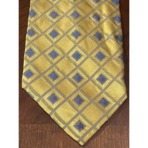 Caravaggio Yellow Blue 100% Silk Men’s Neck Tie